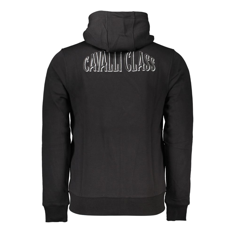 Cavalli Class Black Cotton Sweater - Statement Streetwear Essential