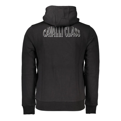Cavalli Class Black Cotton Sweater - Statement Streetwear Essential