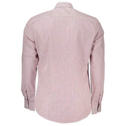 Harmont & Blaine Red Cotton Shirt - Long Sleeve Elegance