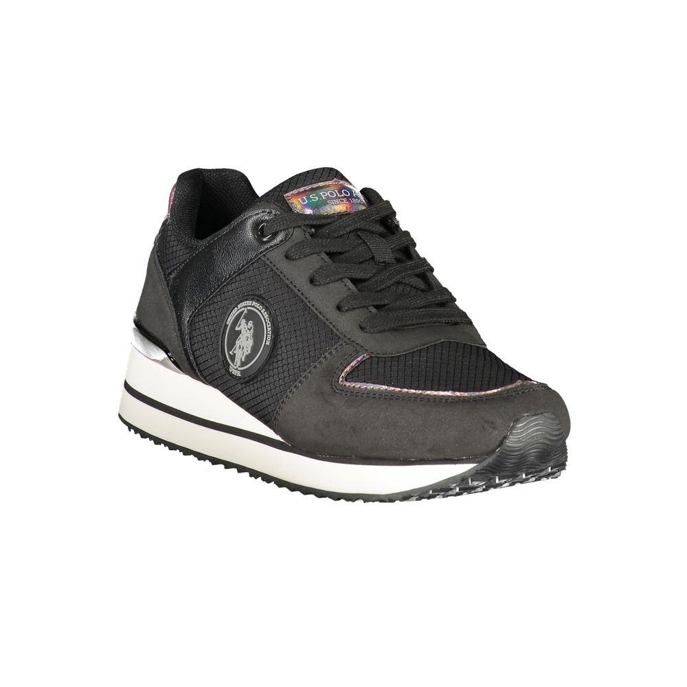 U.S. POLO ASSN. Black Polyester Sneaker - Stylish Sports Footwear