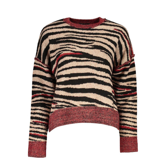 Desigual Red Fabric Turtleneck Sweater