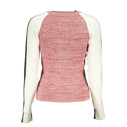Desigual White Sweater with Contrast Details