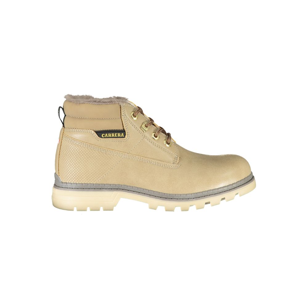 Carrera Beige Polyester Boot with Laces and Contrast Details