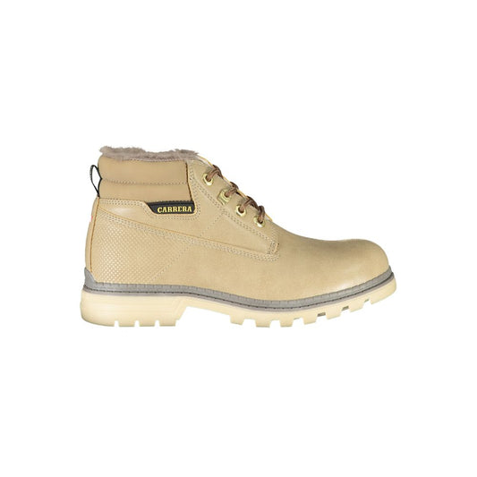 Carrera Beige Polyester Boot with Laces and Contrast Details