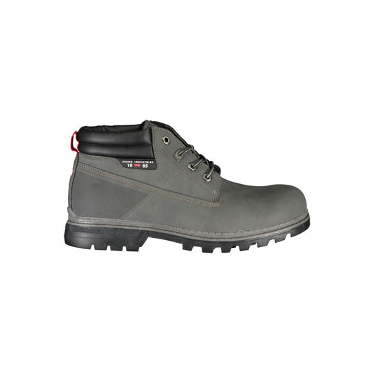 Carrera Gray Polyester Boot with Laces and Contrast Details