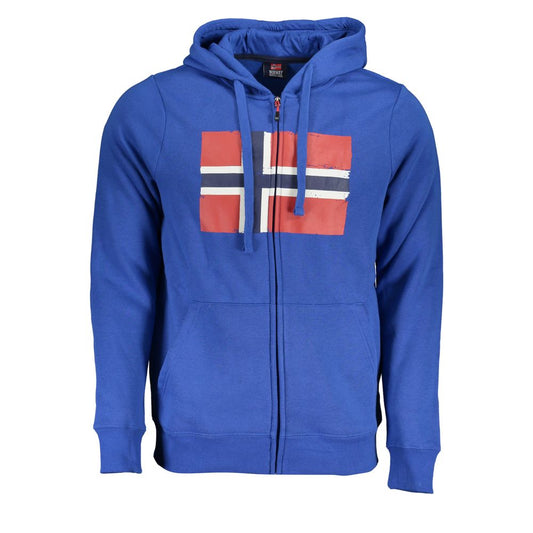 Norway 1963 Blue Cotton Sweater with Hood