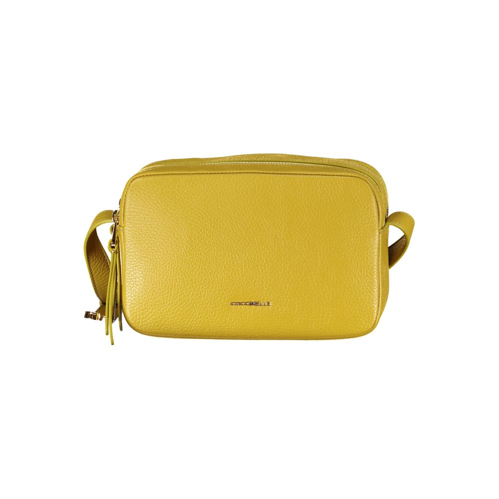 Coccinelle Yellow Leather Mallory Crossbody Handbag