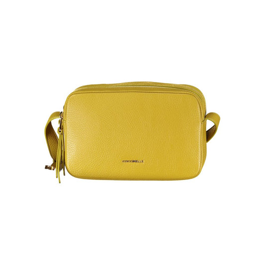 Coccinelle Yellow Leather Mallory Crossbody Handbag