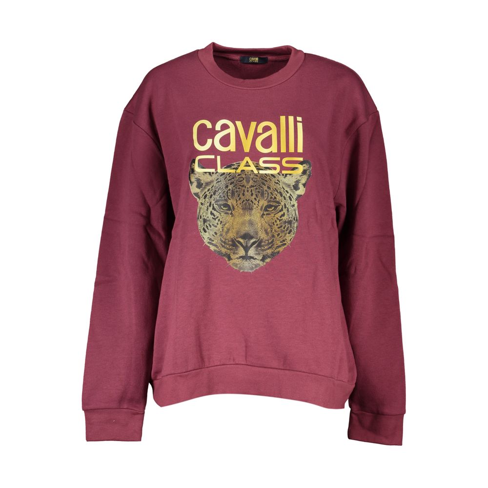 Cavalli Class Purple Cotton Sweater - Bold & Stylish