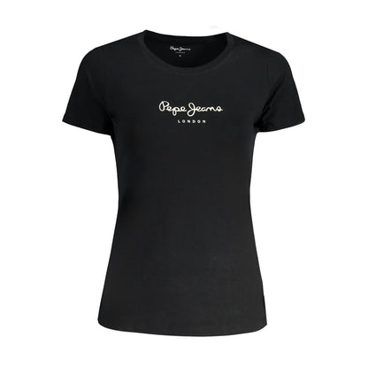 Pepe Jeans Black Cotton Top & T-Shirt