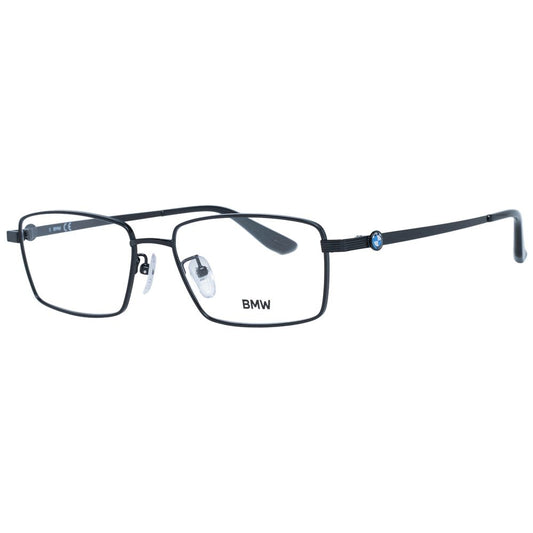 BMW Men's Optical Glasses – Black Rectangle Frame, 56mm