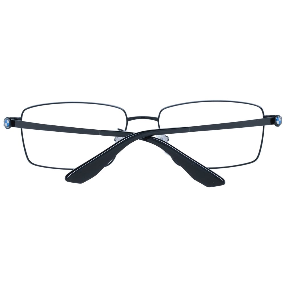 BMW Men's Optical Glasses – Black Rectangle Frame, 56mm