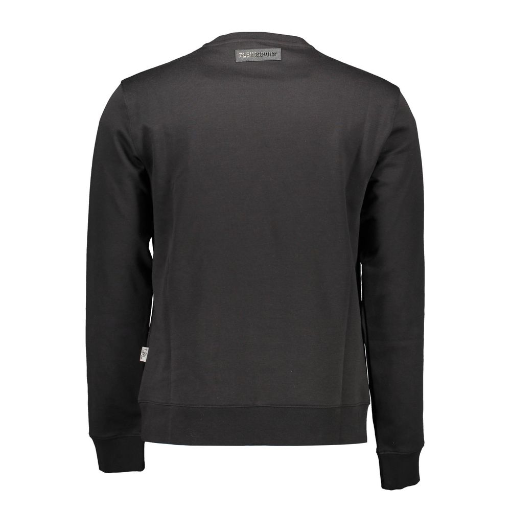 Plein Sport Black Cotton Sweater for Ultimate Comfort