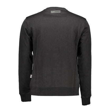 Plein Sport Black Cotton Sweater for Ultimate Comfort