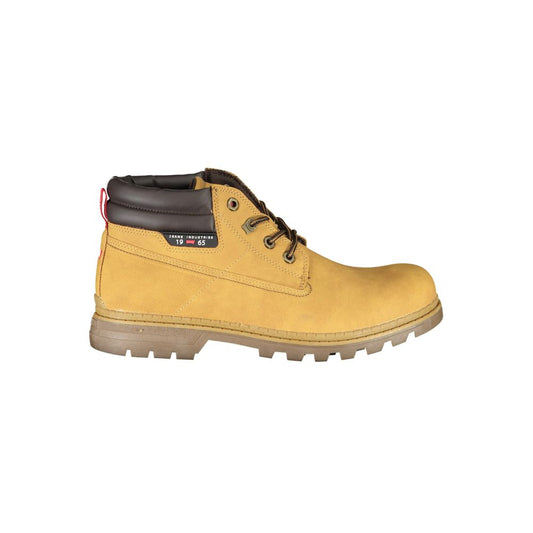 Carrera Yellow Polyester Boot with Laces