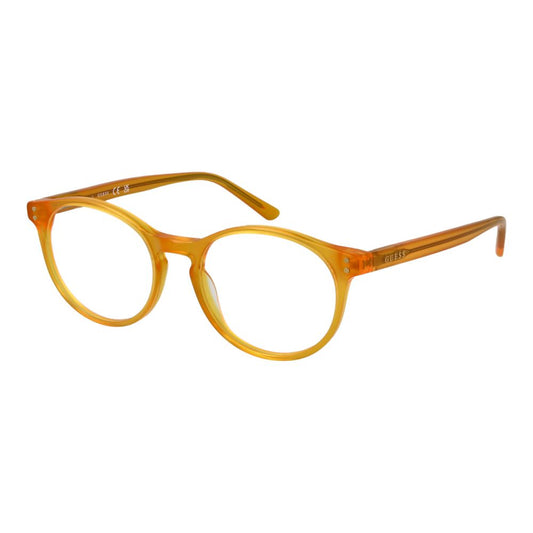 Guess Orange Unisex Optical Frames – Round Full-Rim, 49mm