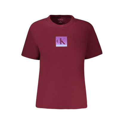 Calvin Klein Red Cotton Short Sleeve T-Shirt
