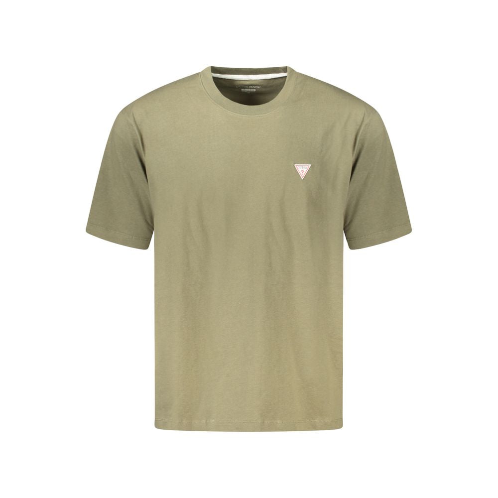 Guess Jeans Green Cotton T-Shirt - Oversized Organic Comfort