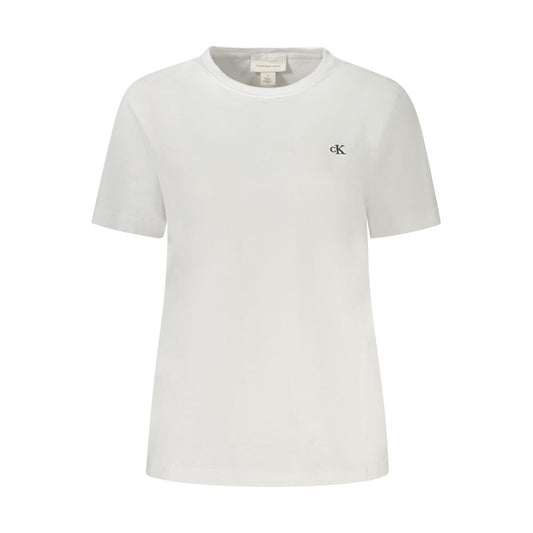 Calvin Klein White Cotton T-Shirt for Women