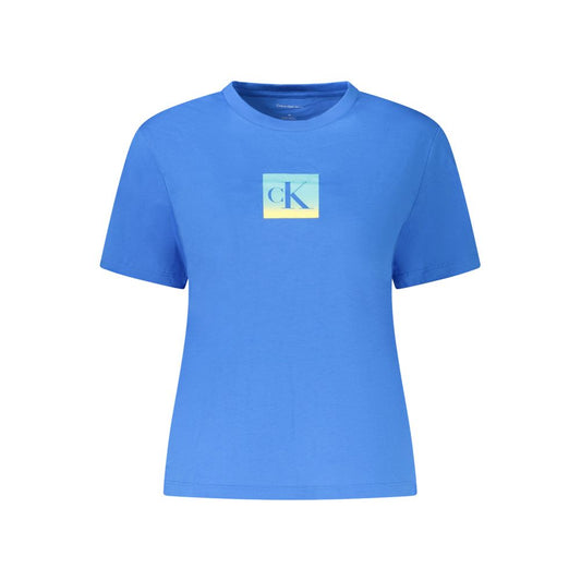 Calvin Klein Blue Cotton Short Sleeve T-Shirt