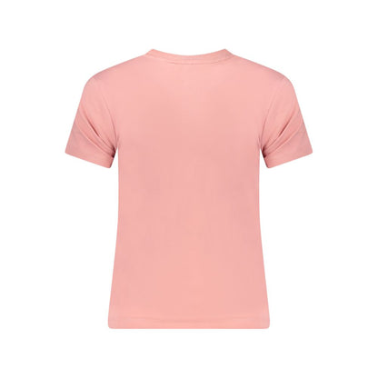 Guess Jeans Pink Cotton Slim Fit T-Shirt