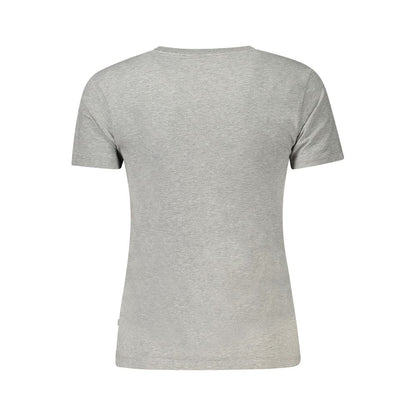 Guess Jeans Gray Cotton V-Neck T-Shirt