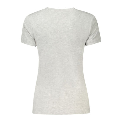 Guess Jeans Grey Cotton T-Shirt with Logo