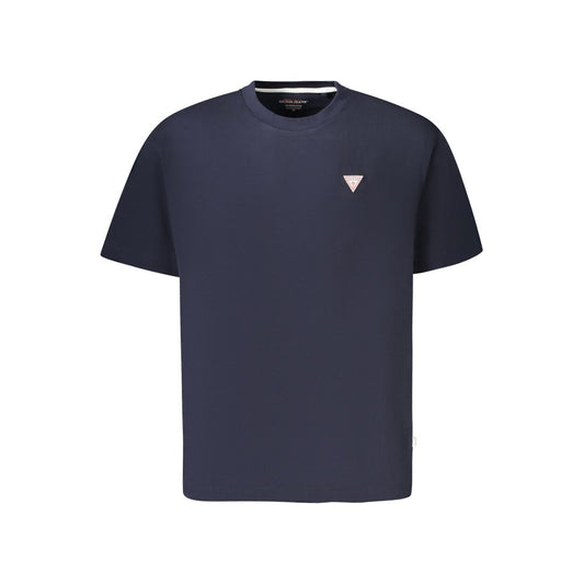 Guess Jeans Blue Cotton T-Shirt - Oversized Logo Tee