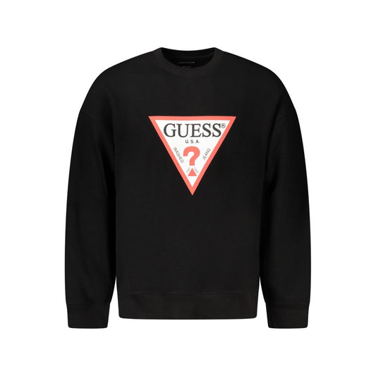 Guess Jeans Oversized Black Cotton Sweater