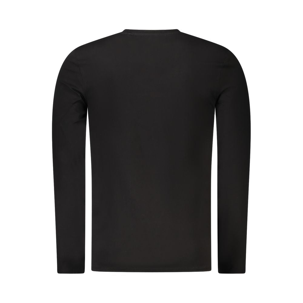 Guess Jeans Black Cotton Long Sleeve T-Shirt
