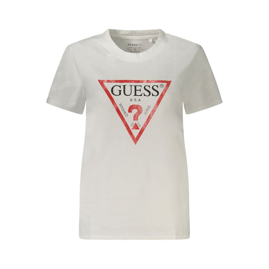 Guess Jeans White Cotton Short Sleeve T-Shirt