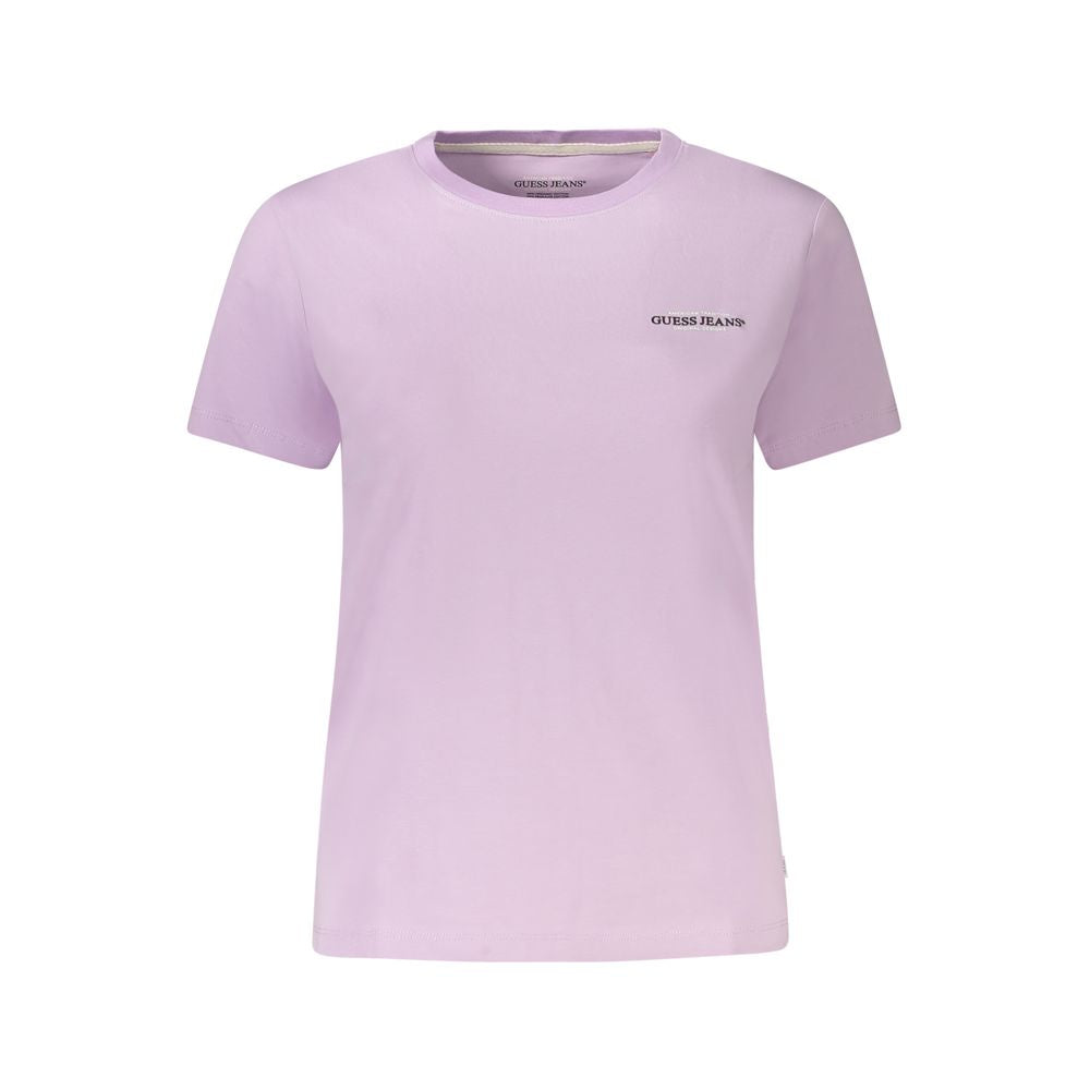 Guess Jeans Purple Cotton Slim Fit T-Shirt