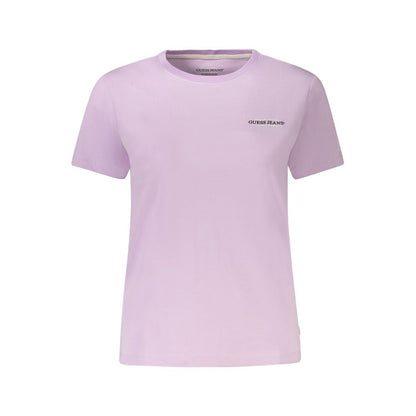 Guess Jeans Purple Cotton Slim Fit T-Shirt