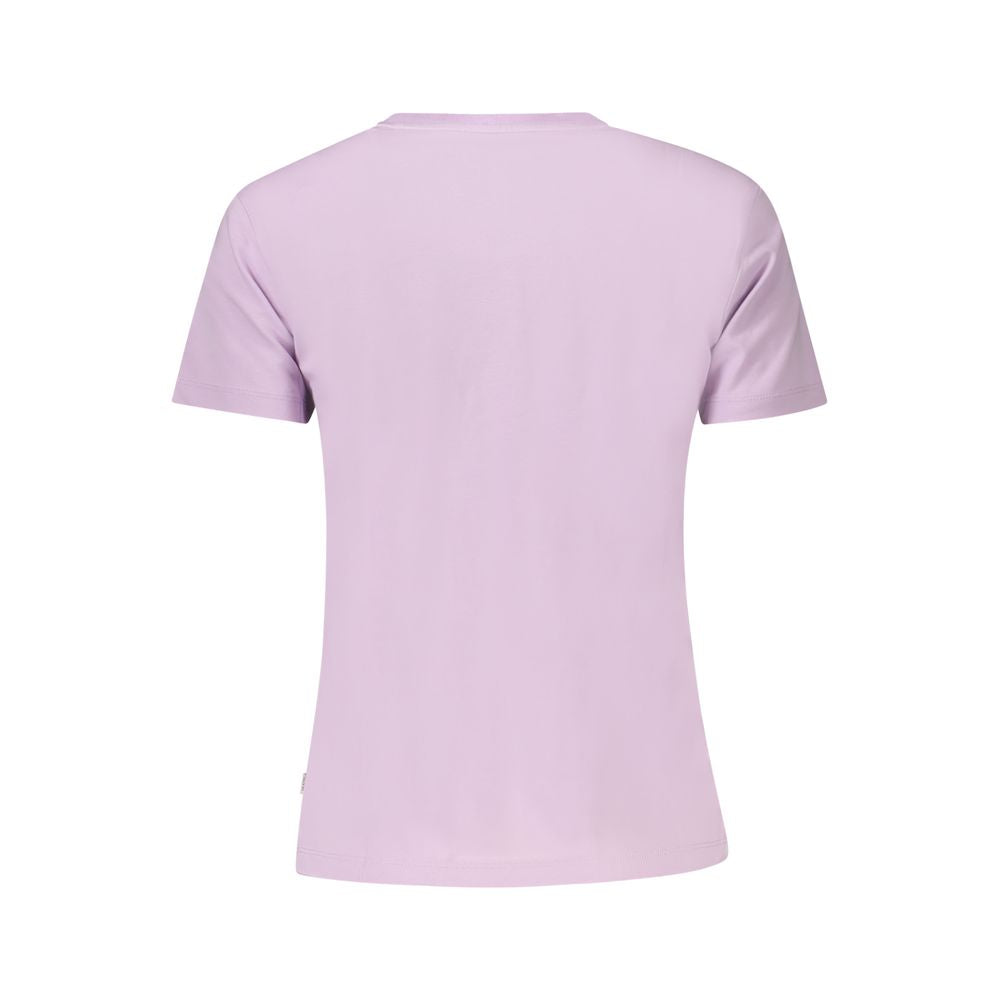 Guess Jeans Purple Cotton Slim Fit T-Shirt