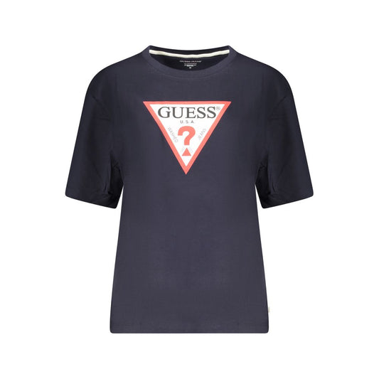Guess Jeans Blue Cotton Oversized T-Shirt