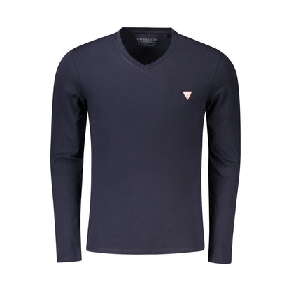 Guess Jeans Blue Cotton Long Sleeve T-Shirt