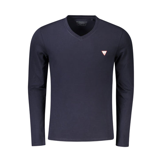 Guess Jeans Blue Cotton Long Sleeve T-Shirt