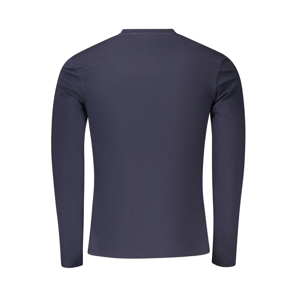 Guess Jeans Blue Cotton Long Sleeve T-Shirt
