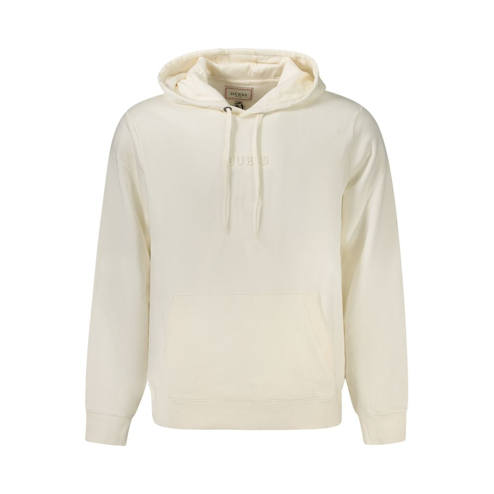 Guess Jeans White Cotton Sweater - Long Sleeve Hoodie