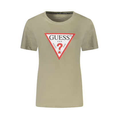 Guess Jeans Green Cotton Short Sleeve T-Shirt
