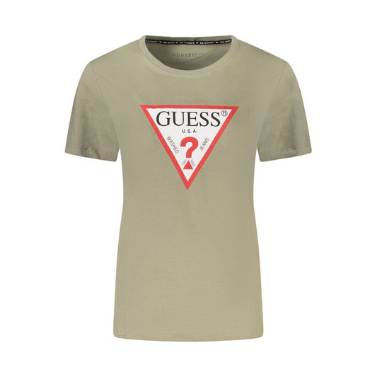 Guess Jeans Green Cotton Short Sleeve T-Shirt