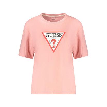 Guess Jeans Pink Oversized Cotton T-Shirt