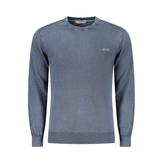Guess Jeans Blue Cotton Sweater - Bold Comfort and Style