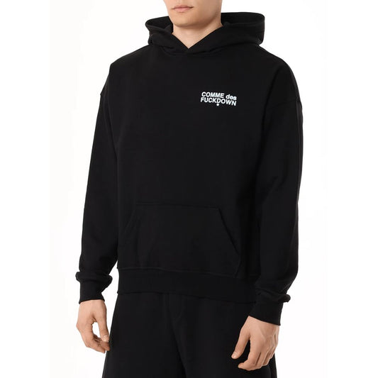 Comme Des Fuckdown Black Cotton Hoodie