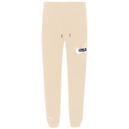 Comme Des Fuckdown Beige Cotton Sweatpants - Embrace Your Edge