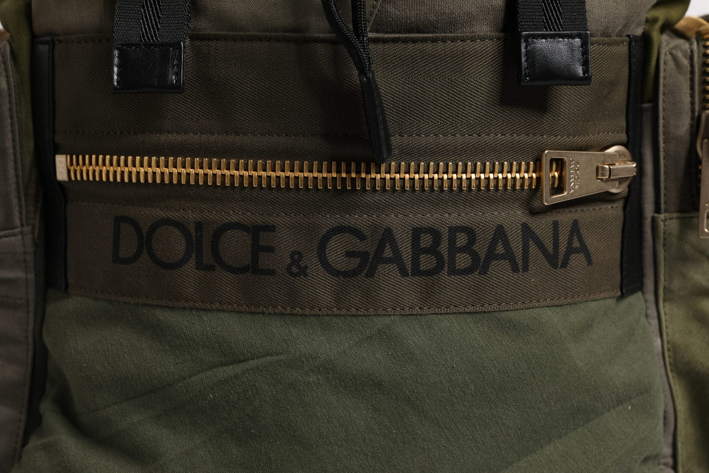 Dolce & Gabbana Military Green Patchwork Rucksack