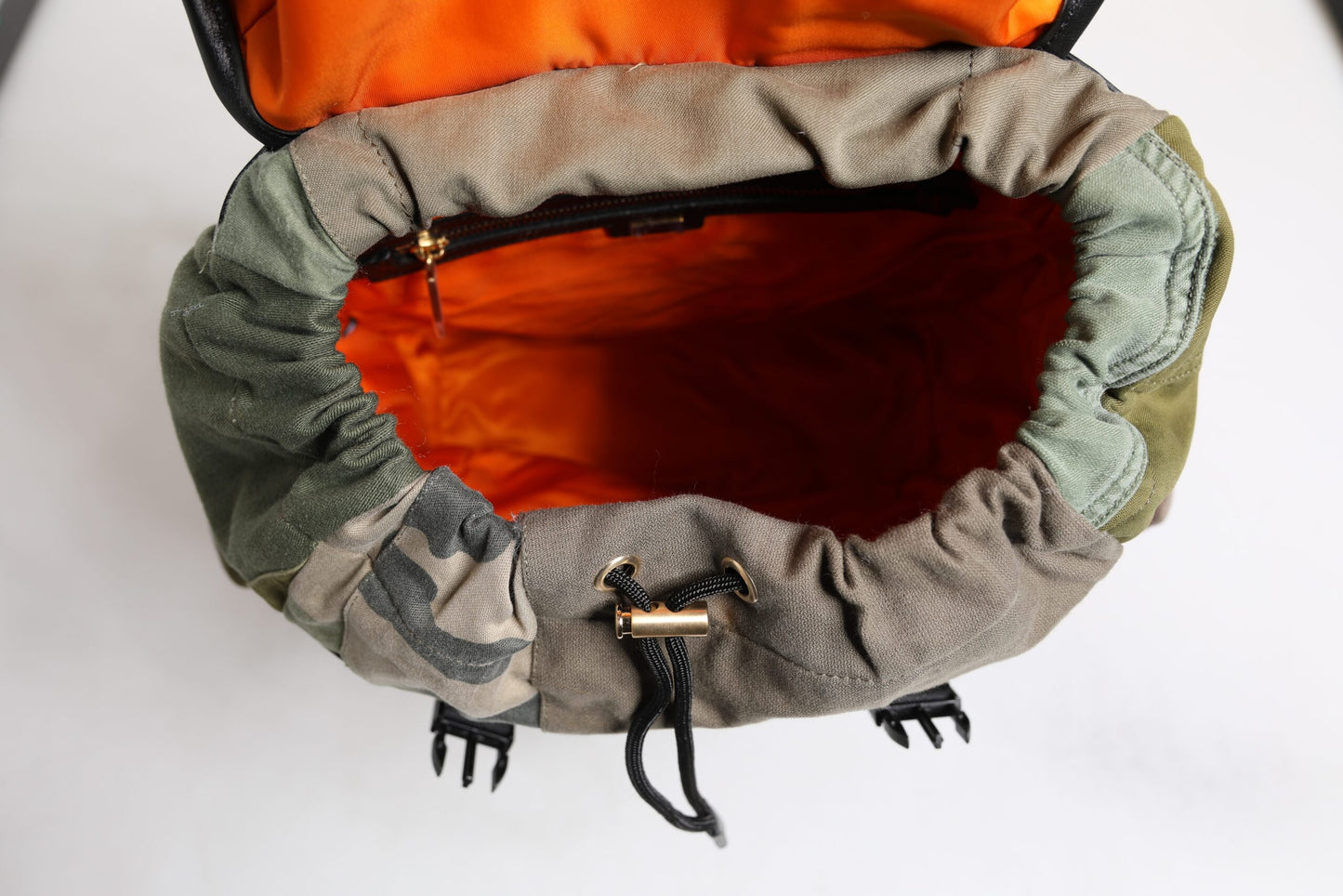 Dolce & Gabbana Military Green Patchwork Rucksack