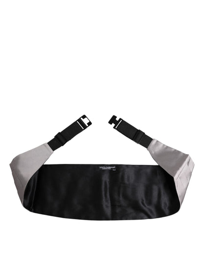 Dolce & Gabbana Gray 100% Silk Wide Waist Cummerbund