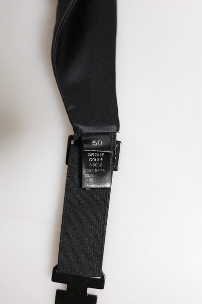 Dolce & Gabbana Black Silk Men's Cummerbund