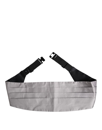 Dolce & Gabbana Gray 100% Silk Wide Waist Cummerbund